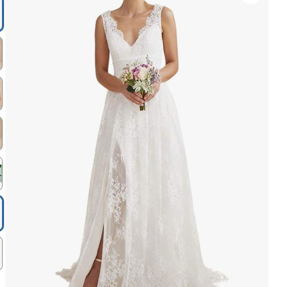 NWT WaterDress White Lace Bridal Gown, 8